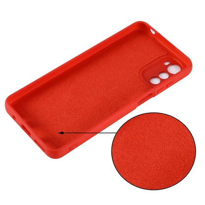 For Motorola Moto E32s 4G Case Anti-scratch Liquid Silicone Phone Cover with Strap