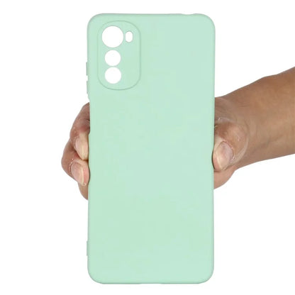 For Motorola Moto E32s 4G Case Anti-scratch Liquid Silicone Phone Cover with Strap