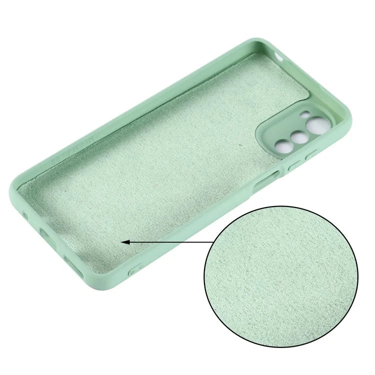 For Motorola Moto E32s 4G Case Anti-scratch Liquid Silicone Phone Cover with Strap