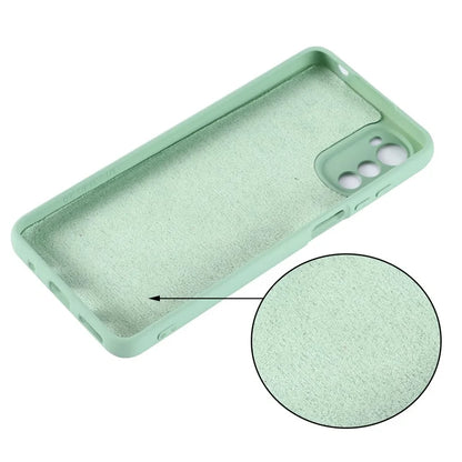 For Motorola Moto E32s 4G Case Anti-scratch Liquid Silicone Phone Cover with Strap