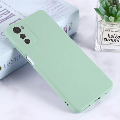 For Motorola Moto E32s 4G Case Anti-scratch Liquid Silicone Phone Cover with Strap