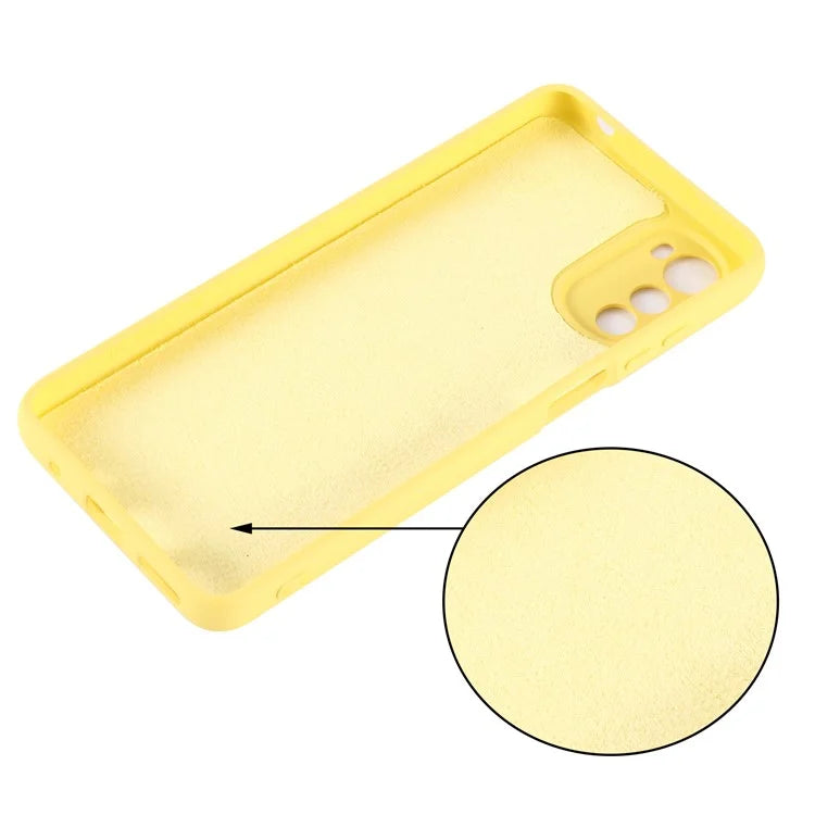 For Motorola Moto E32s 4G Case Anti-scratch Liquid Silicone Phone Cover with Strap