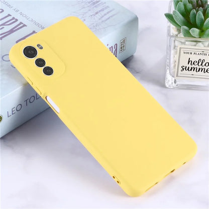 For Motorola Moto E32s 4G Case Anti-scratch Liquid Silicone Phone Cover with Strap