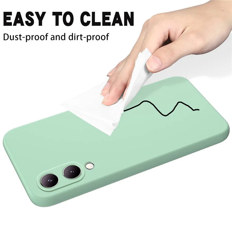For vivo Y17s 4G Case Soft Lining Liquid Silicone Protective Phone Cover with Strap