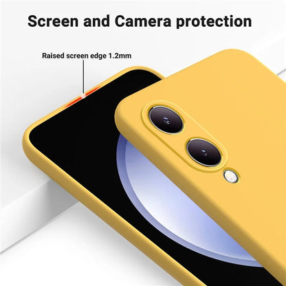 For vivo Y17s 4G Case Soft Lining Liquid Silicone Protective Phone Cover with Strap