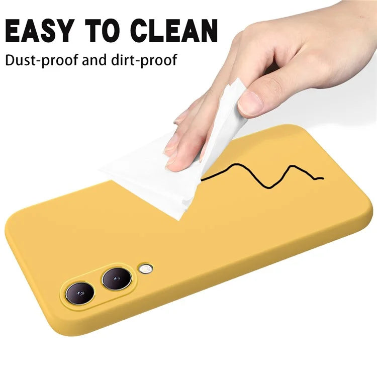 For vivo Y17s 4G Case Soft Lining Liquid Silicone Protective Phone Cover with Strap