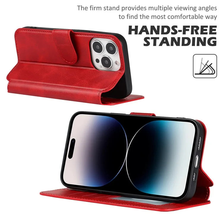 For iPhone 14 Pro Max Case Shockproof Leather Stand Mobile Phone Cover