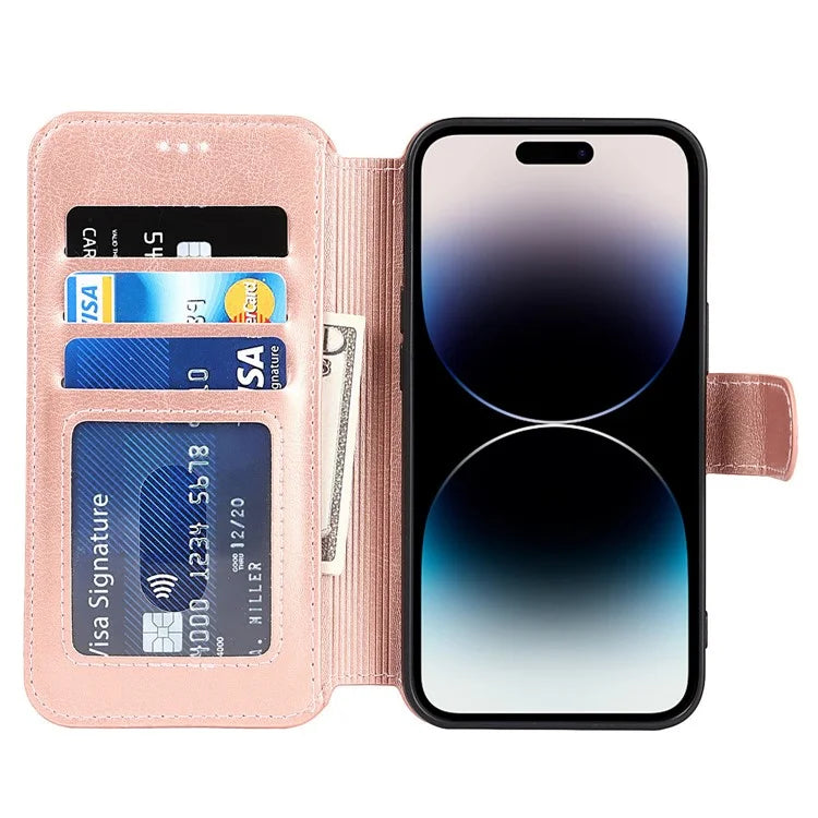 For iPhone 14 Pro Max Case Shockproof Leather Stand Mobile Phone Cover