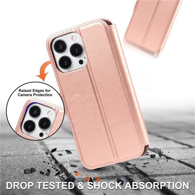 For iPhone 14 Pro Max Case Shockproof Leather Stand Mobile Phone Cover