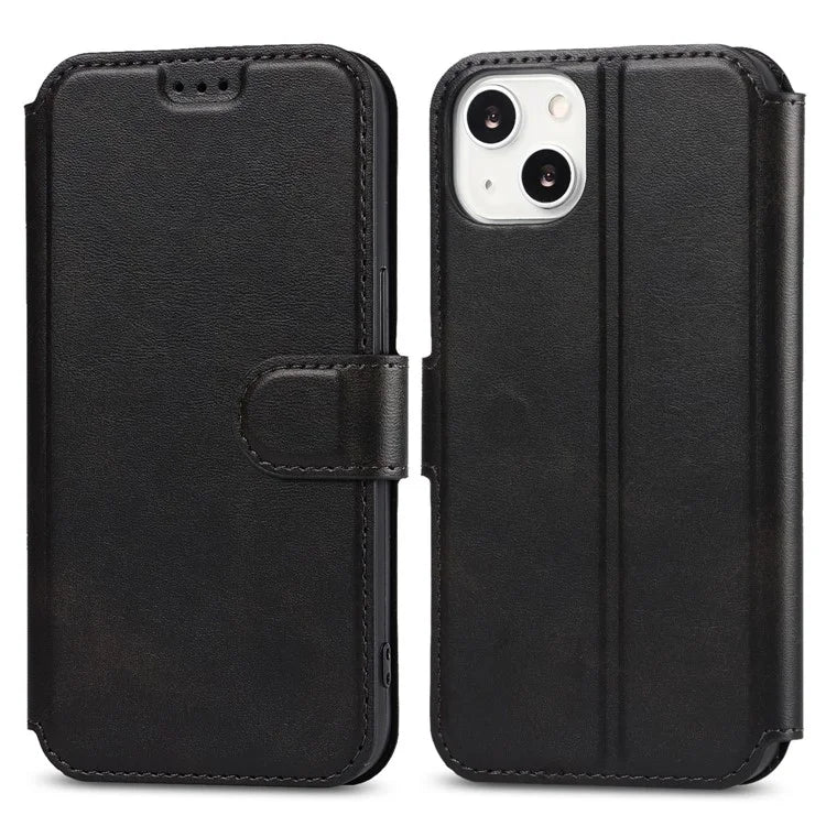 For iPhone 15 Case Shockproof Leather Phone Cover with Stand Wallet Design