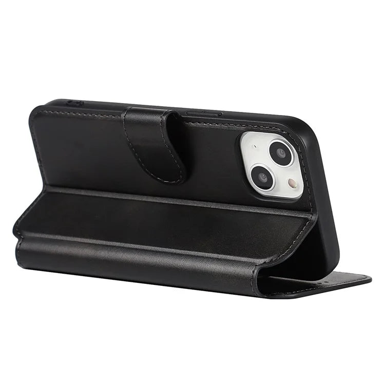 For iPhone 15 Case Shockproof Leather Phone Cover with Stand Wallet Design