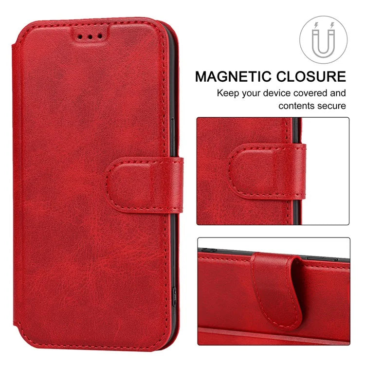 For iPhone 14 PU Leather Case Shockproof Wallet Phone Protector