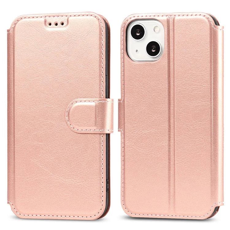 For iPhone 14 PU Leather Case Shockproof Wallet Phone Protector