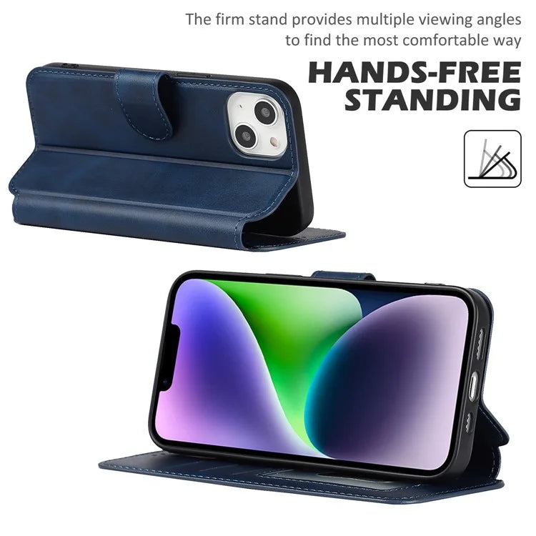For iPhone 14 PU Leather Case Shockproof Wallet Phone Protector