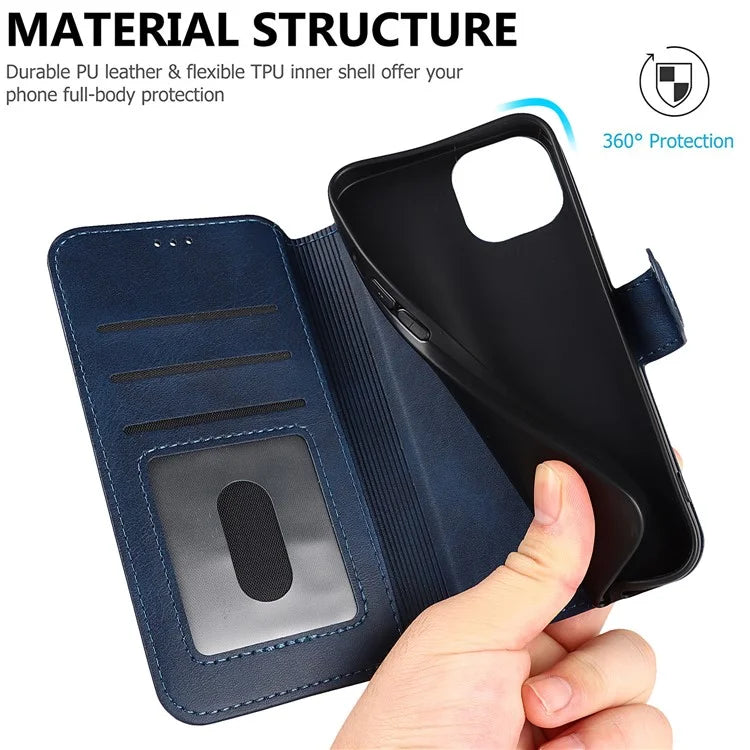 For iPhone 14 PU Leather Case Shockproof Wallet Phone Protector