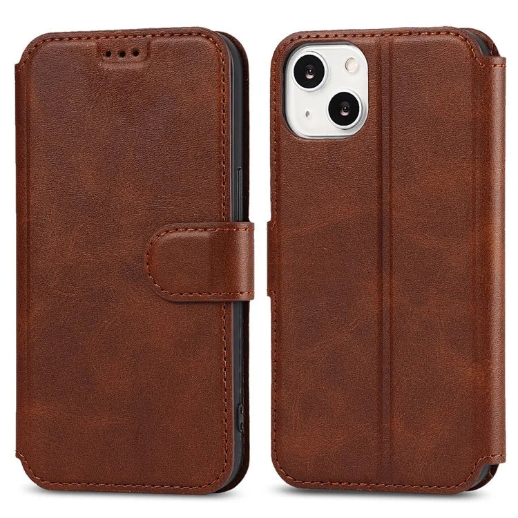 For iPhone 14 PU Leather Case Shockproof Wallet Phone Protector