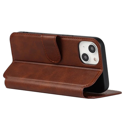 For iPhone 14 PU Leather Case Shockproof Wallet Phone Protector