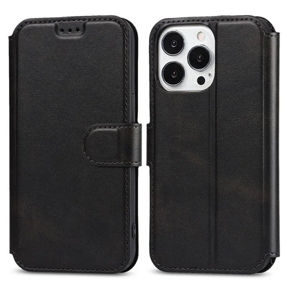 For iPhone 14 Pro Case PU Leather Shockproof Wallet Protective Phone Cover