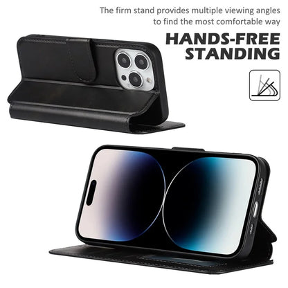 For iPhone 14 Pro Case PU Leather Shockproof Wallet Protective Phone Cover
