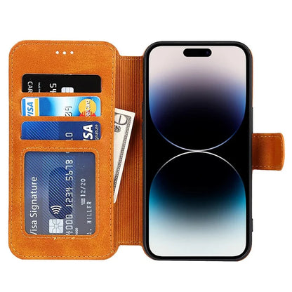 For iPhone 14 Pro Case PU Leather Shockproof Wallet Protective Phone Cover