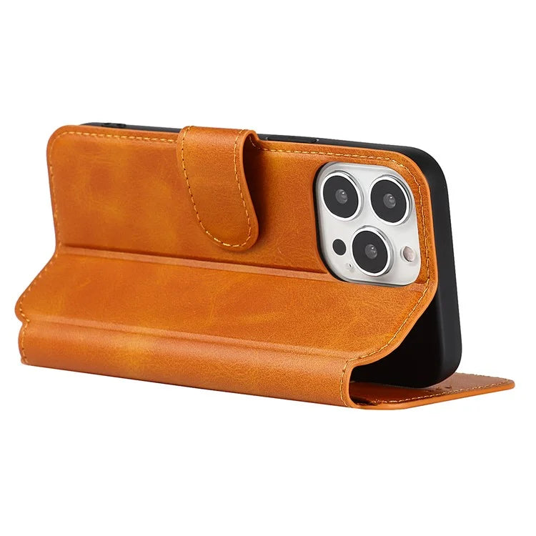 For iPhone 14 Pro Case PU Leather Shockproof Wallet Protective Phone Cover
