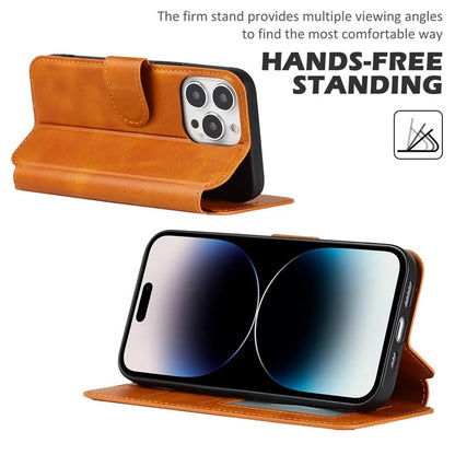 For iPhone 14 Pro Case PU Leather Shockproof Wallet Protective Phone Cover