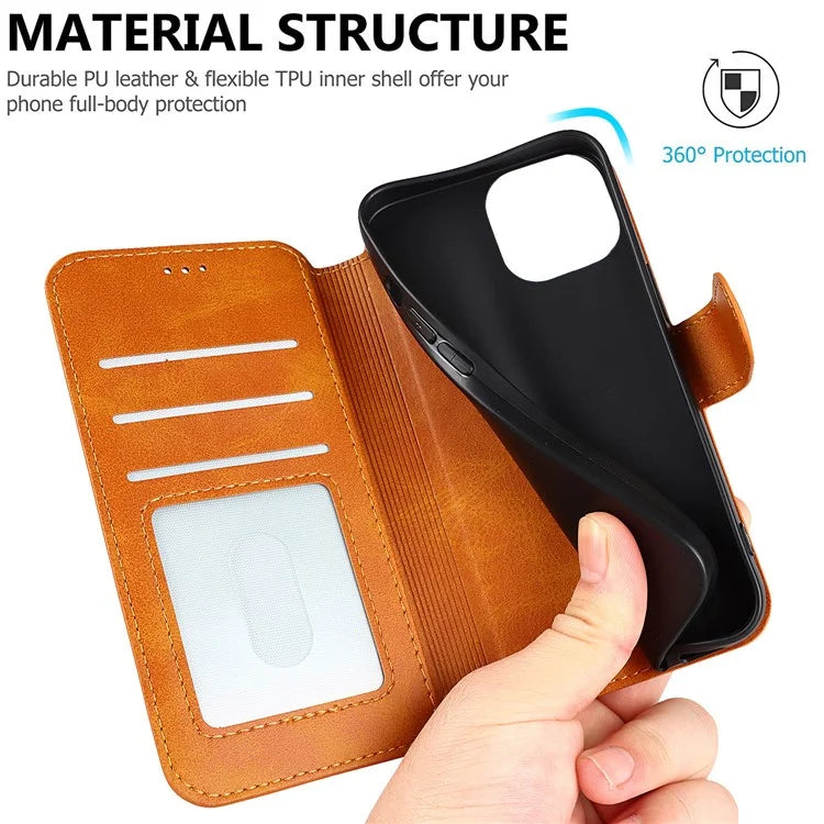 For iPhone 14 Pro Case PU Leather Shockproof Wallet Protective Phone Cover