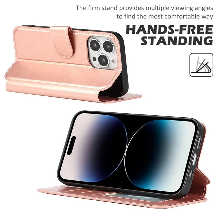 For iPhone 14 Pro Case PU Leather Shockproof Wallet Protective Phone Cover