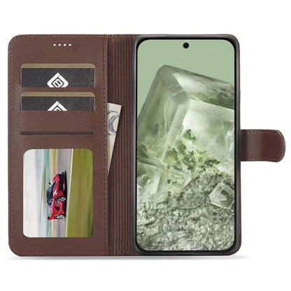 LC.IMEEKE For Google Pixel 8a Case Calf Texture PU Leather Phone Wallet Cover