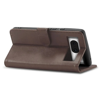 LC.IMEEKE For Google Pixel 8a Case Calf Texture PU Leather Phone Wallet Cover