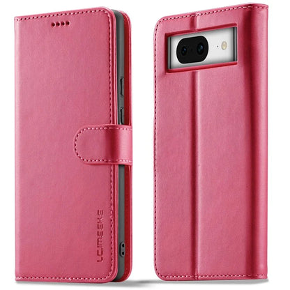 LC.IMEEKE For Google Pixel 8a Case Calf Texture PU Leather Phone Wallet Cover