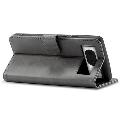 LC.IMEEKE For Google Pixel 8a Case Calf Texture PU Leather Phone Wallet Cover