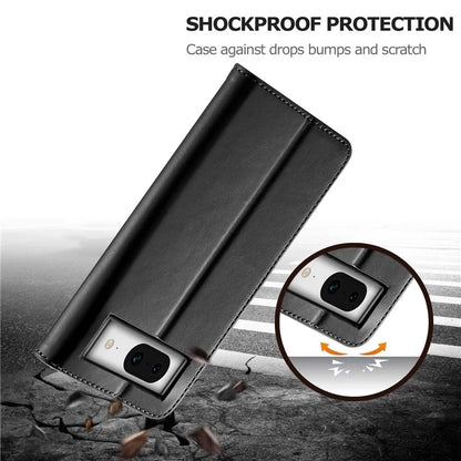 LC.IMEEKE For Google Pixel 8a Case Calf Texture PU Leather Phone Wallet Cover