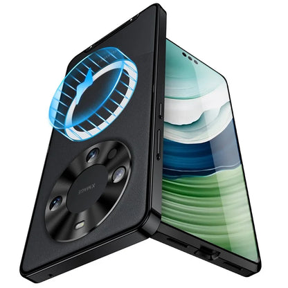 For Huawei Mate 60 Pro Case Magnetic Metal Frame Matte Phone Back Cover