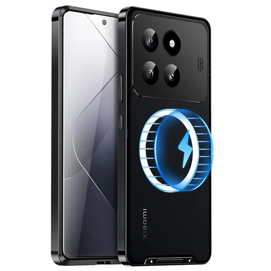For Xiaomi 14 Pro Aroma Design Case Compatible with MagSafe Anti-Drop Lens Guard Metal+PC Phone Shell