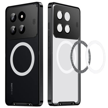 For Xiaomi 14 Pro Aroma Design Case Compatible with MagSafe Anti-Drop Lens Guard Metal+PC Phone Shell