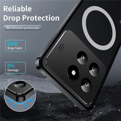 For Xiaomi 14 Pro Aroma Design Case Compatible with MagSafe Anti-Drop Lens Guard Metal+PC Phone Shell