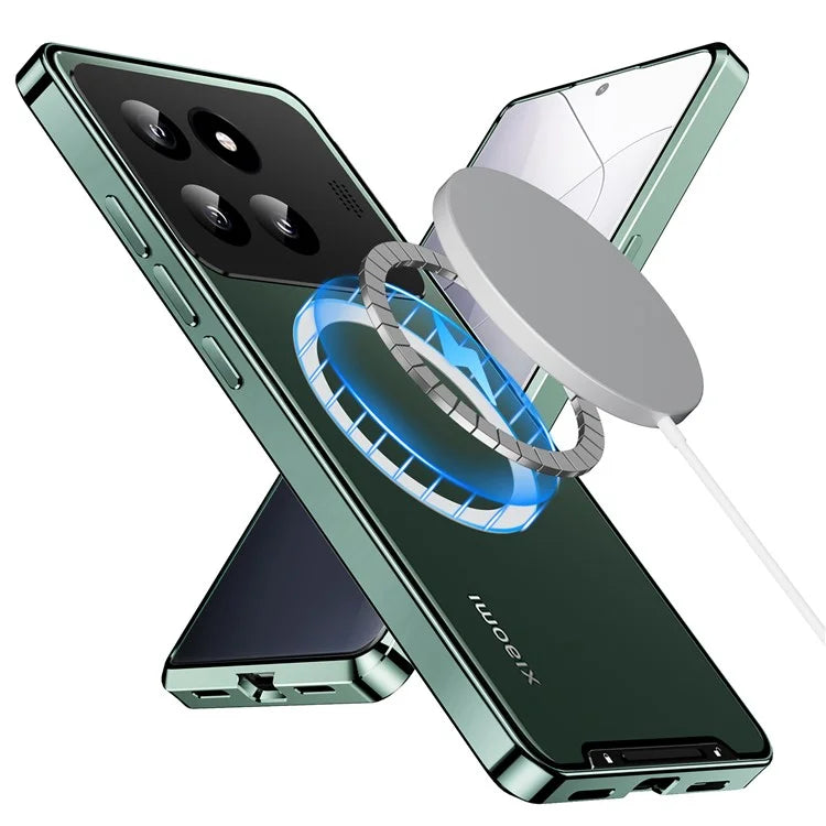 For Xiaomi 14 Pro Aroma Design Case Compatible with MagSafe Anti-Drop Lens Guard Metal+PC Phone Shell