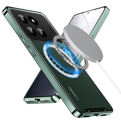 For Xiaomi 14 Pro Aroma Design Case Compatible with MagSafe Anti-Drop Lens Guard Metal+PC Phone Shell