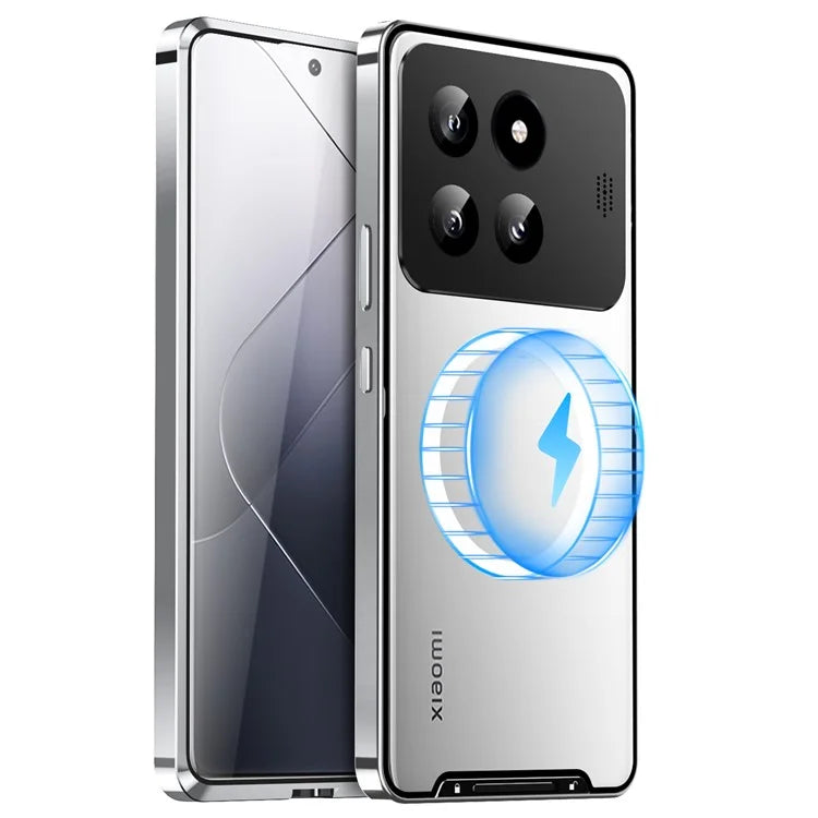 For Xiaomi 14 Pro Aroma Design Case Compatible with MagSafe Anti-Drop Lens Guard Metal+PC Phone Shell