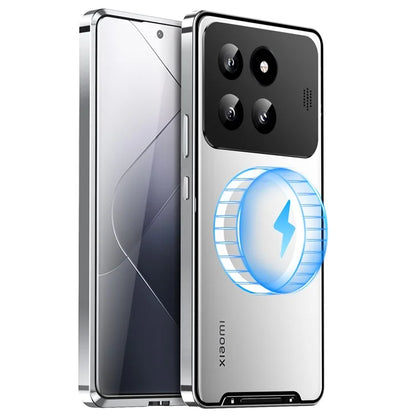 For Xiaomi 14 Pro Aroma Design Case Compatible with MagSafe Anti-Drop Lens Guard Metal+PC Phone Shell
