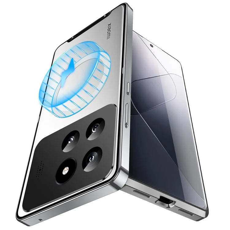 For Xiaomi 14 Pro Aroma Design Case Compatible with MagSafe Anti-Drop Lens Guard Metal+PC Phone Shell