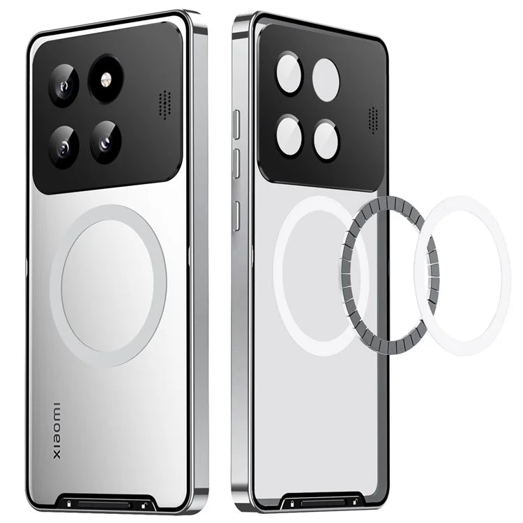 For Xiaomi 14 Pro Aroma Design Case Compatible with MagSafe Anti-Drop Lens Guard Metal+PC Phone Shell