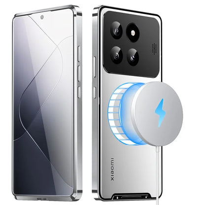 For Xiaomi 14 Pro Aroma Design Case Compatible with MagSafe Anti-Drop Lens Guard Metal+PC Phone Shell