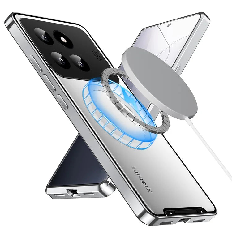 For Xiaomi 14 Pro Aroma Design Case Compatible with MagSafe Anti-Drop Lens Guard Metal+PC Phone Shell