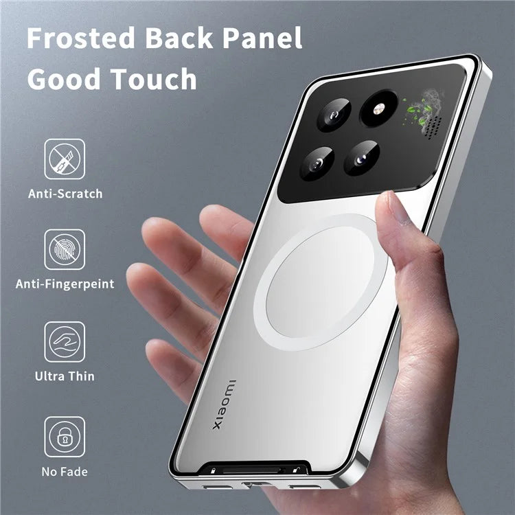 For Xiaomi 14 Pro Aroma Design Case Compatible with MagSafe Anti-Drop Lens Guard Metal+PC Phone Shell