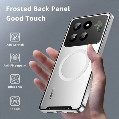 For Xiaomi 14 Pro Aroma Design Case Compatible with MagSafe Anti-Drop Lens Guard Metal+PC Phone Shell