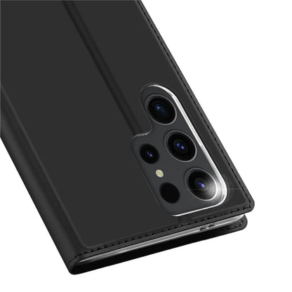 DUX DUCIS Skin Pro Series For Samsung Galaxy S24 Ultra Case PU Leather Phone Cover with Card Slot