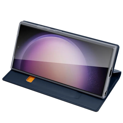 DUX DUCIS Skin Pro Series For Samsung Galaxy S24 Ultra Case PU Leather Phone Cover with Card Slot