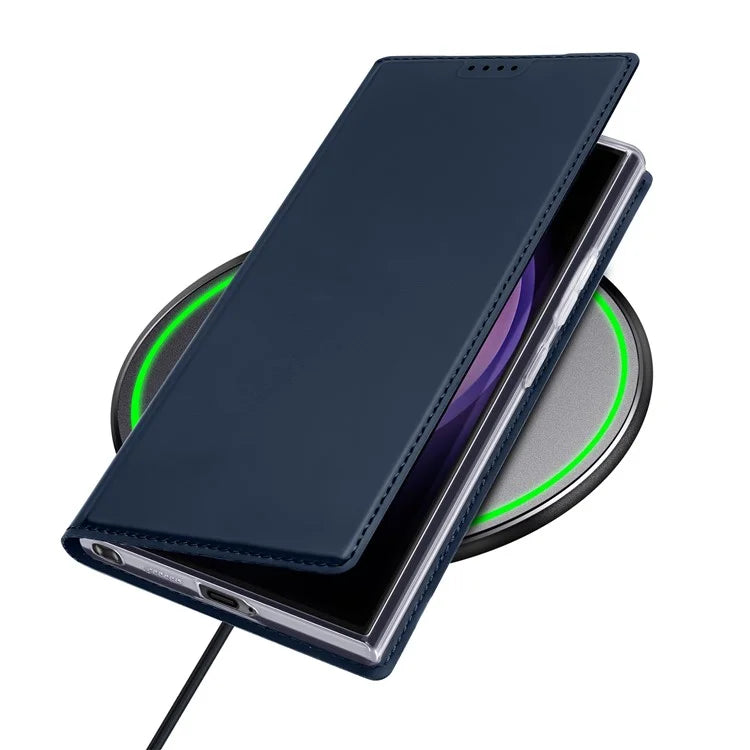 DUX DUCIS Skin Pro Series For Samsung Galaxy S24 Ultra Case PU Leather Phone Cover with Card Slot